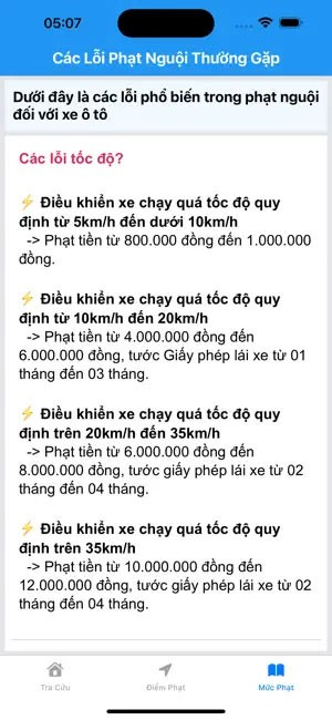 Danh sách lỗi