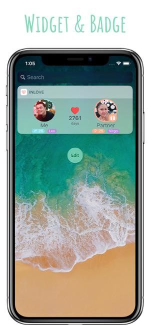 Tạo widget ứng dụng inlove trên màn hình iPhone