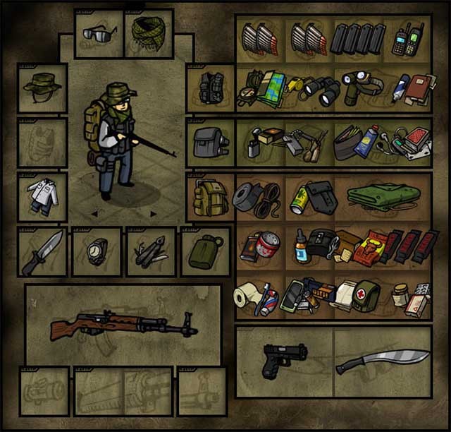 Innawoods.net nổi bật bởi kho trang thiết bị đồ sộ như các loại súng, áo giáp, phụ kiện,...