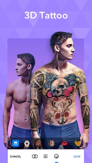 Thêm hình xăm hoặc cơ bắp cuồn cuộn