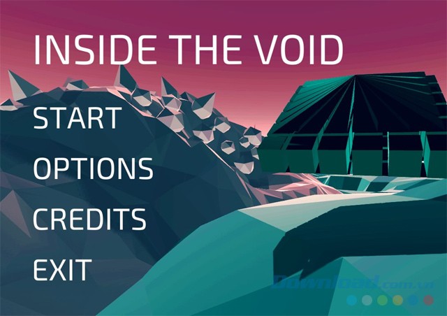 Main menu của game phiêu lưu giải đố khám phá hành tinh lạ Inside the Void