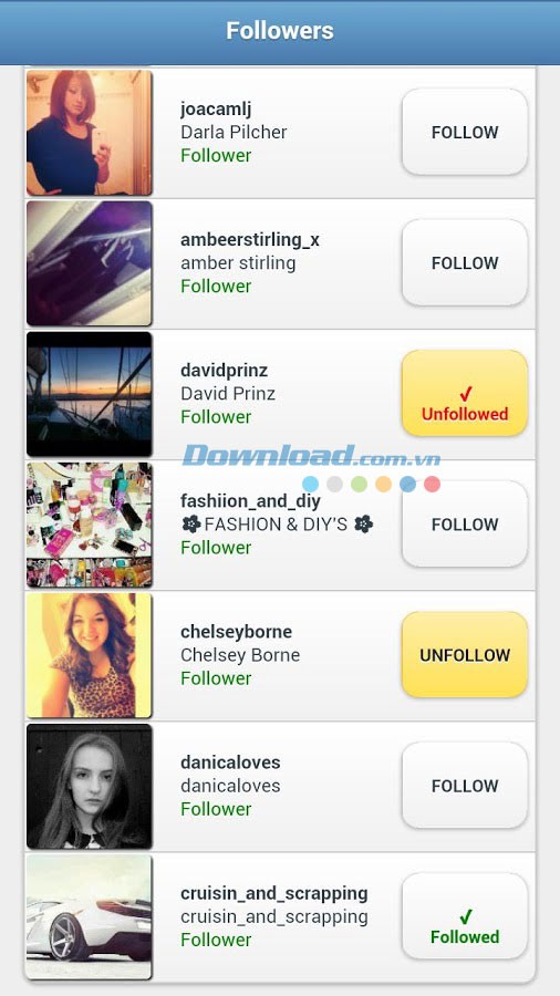 InstaFollow for Android