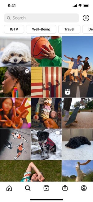 Nội dung phong phú trên Instagram app