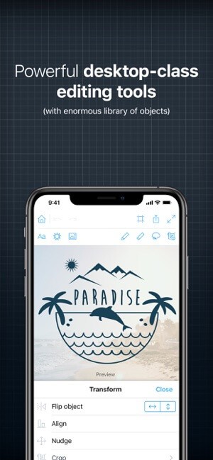 Các công cụ chỉnh sửa mạnh mẽ giống như trên máy tính