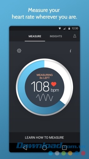 Instant Heart Rate+ cho Android đo nhịp tim