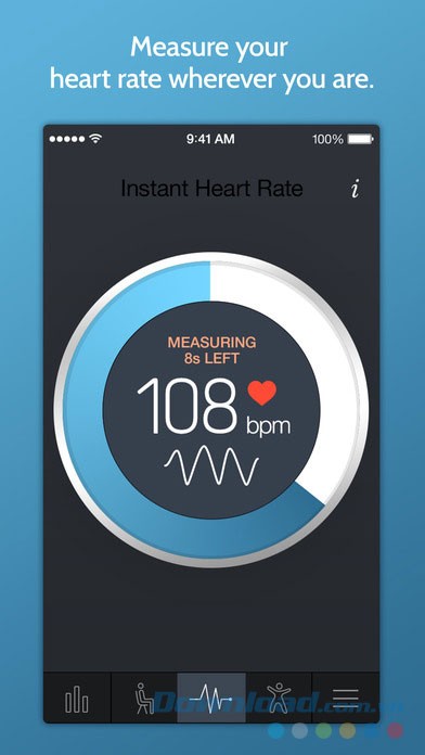 App đo nhịp tim Instant Heart Rate cho iOS