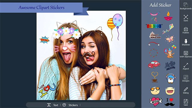 Trang trí ảnh bằng sticker