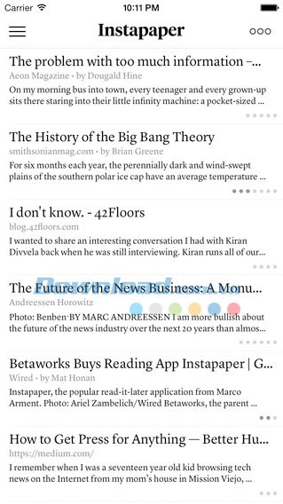 Instapaper cho iOS