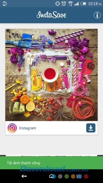 Tải ảnh nhanh với InstaSave for Instagram