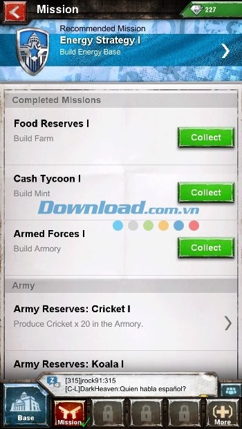 Hoàn thành hệ thống nhiệm vụ