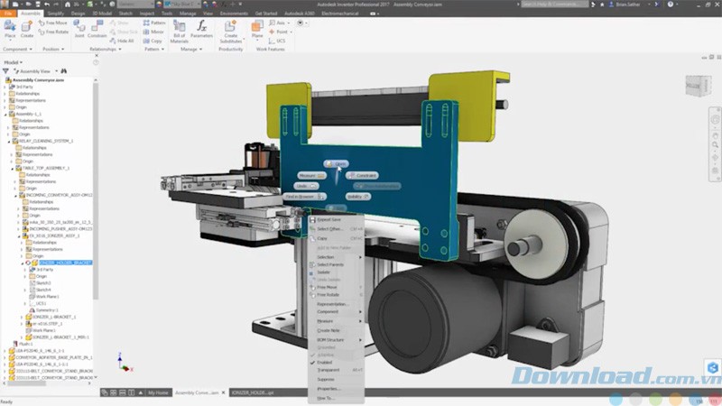 Công cụ tạo hình của Inventor
