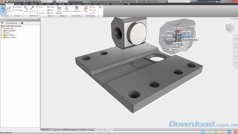 Lắp ráp mô hình trong Inventor
