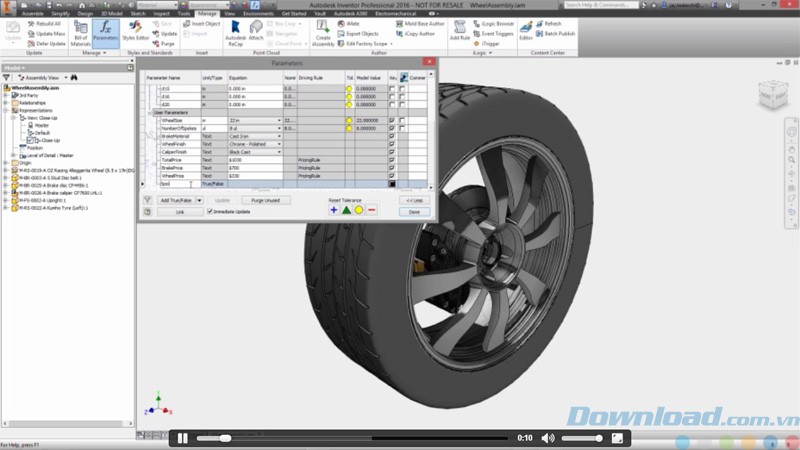 Cấu hình sản phẩm tự động với Inventor