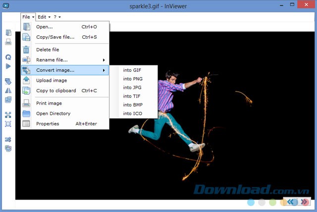 Phần mềm có thể chuyển đổi sang 6 định dạng ảnh