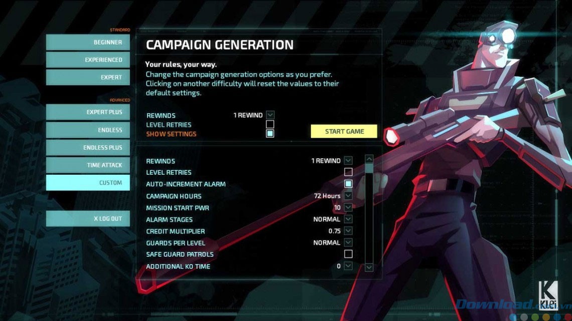 Tùy chỉnh trải nghiệm chơi