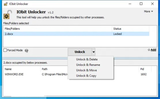 IObit Unlocker là phần mềm mở khóa và xóa file hiệu quả trên máy tính