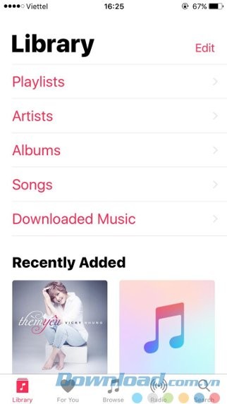 iOS 10 nâng cấp đáng kể thư viện nhạc và Apple Music