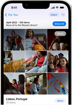 iCloud Shared Photo Library