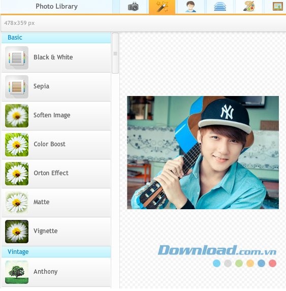 Tính năng tạo hiệu ứng