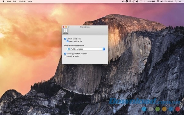 Giao diện sử dụng iPull cho Mac