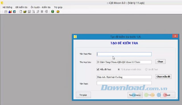 Tạo đề kiểm tra
