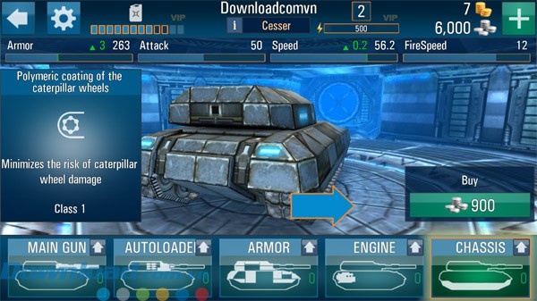 Tính năng nâng cấp xe tăng