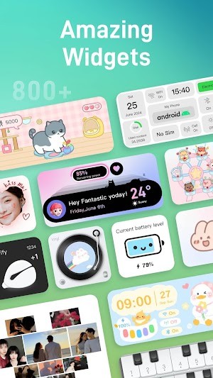 iScreen có hàng trăm widget để bạn cá nhân hóa màn hình điện thoại