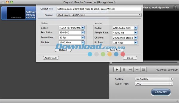 iSkysoft iMedia Converter Deluxe for Mac