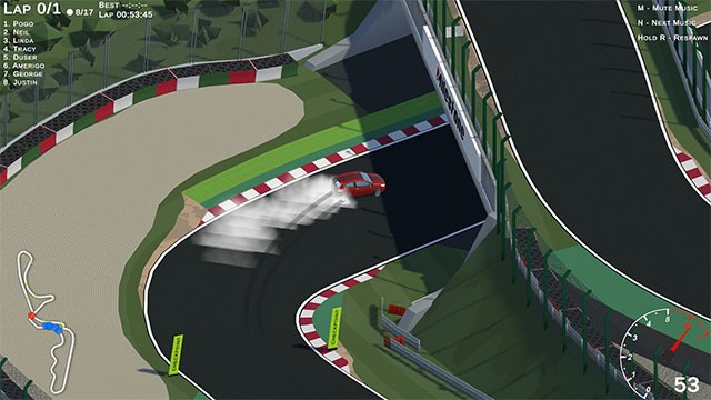 Thực hiện những cú drift thần sầu tại góc cua để vượt lên đối thủ trong Iso Racer game