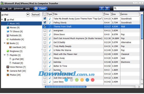 iStonsoft iPad/iPhone/iPod to Computer Transfer