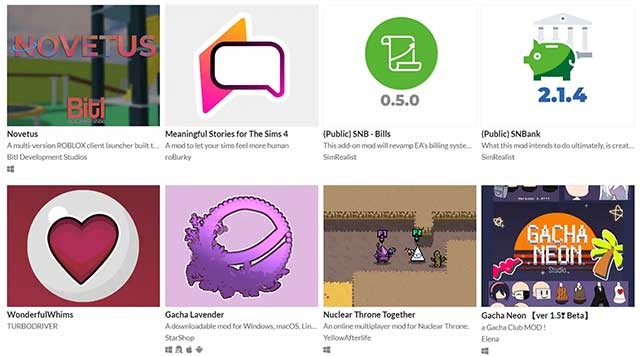 Các bản mod game trên Itch io