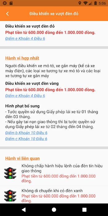 Lỗi vi phạm giao thông