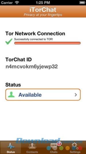 iTorChat cho iOS nhắn tin qua mạng Tor