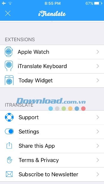 Phiên bản nâng cấp iTranslate