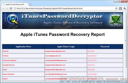 iTunesPasswordDecryptor