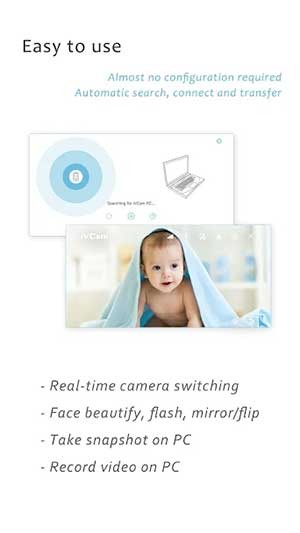 iVCam for Android rất dễ sử dụng
