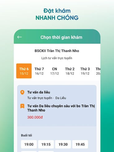 Đặt khám nhanh chóng