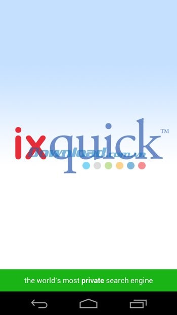 Giao diện ứng dụng Ixquick cho Android