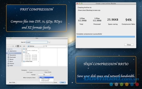 iZip Pro cho Mac có tốc độ nén file nhanh nhất người dùng từng thấy