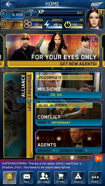 Giao diện chính của game