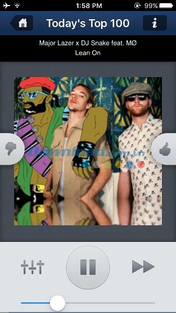 Điều khiển trình phát nhạc Jango