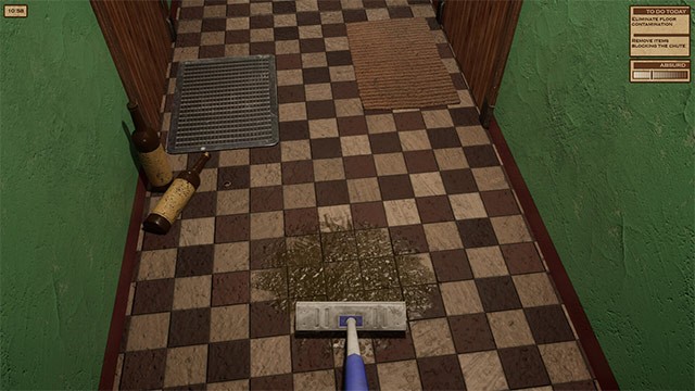 Janitor Simulator mô phỏng công việc của người bảo vệ kiêm tạp vụ trong khu chung cư cũ