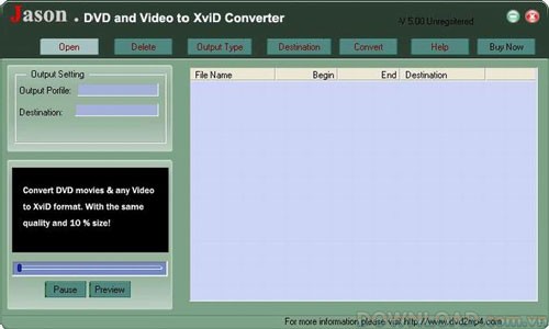 Jason DVD Video to XviD Converter