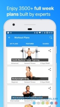 JEFIT cho Android cung cấp bài tập của các chuyên gia