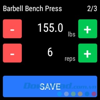 Thiết lập bài đẩy cơ trên JEFIT cho Android