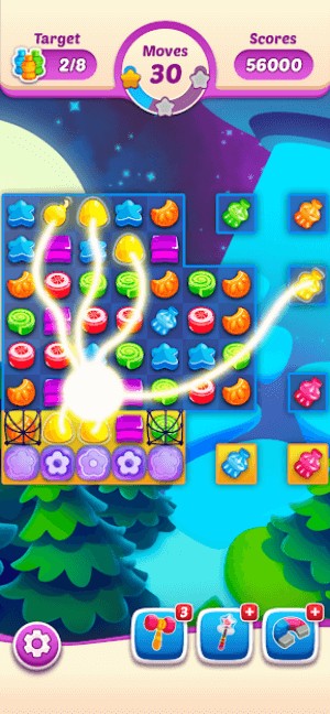 Jelly Juice là game xếp kẹo match-3 đầy màu sắc