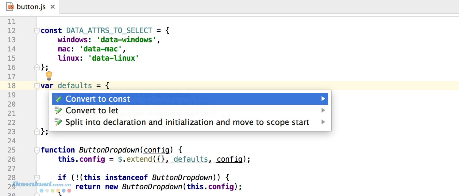 Sử dụng let và const