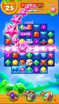 Jewels Crush cho Android tạo combo sức mạnh tăng điểm số