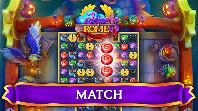 Jewels of Rome là game xếp kim cương cổ điển kết hợp xây thành phố