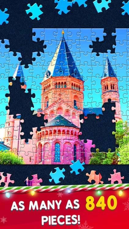 Ghép tranh lên tới 840 mảnh trong Jigsaw Puzzles Clash
